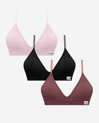 Danskin - Women's 3-pack Recycled Seamless Ribbed Bralette
