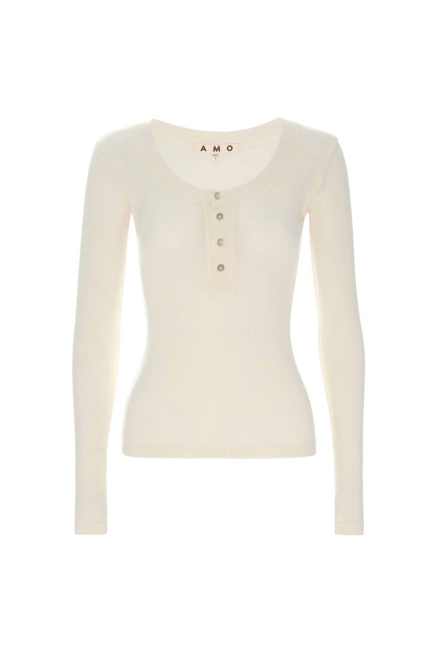 Amo - Sweets Long Sleeve Henley Top