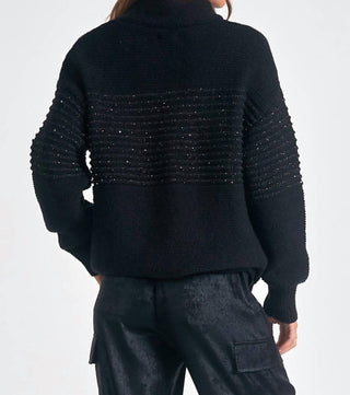Elan - Mockneck Sequin Sweater