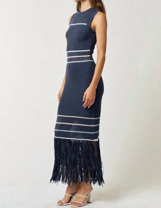 Lalavon - Striped Knit Maxi Dress