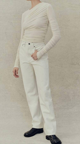 Agolde - Women's Recycled Leather 90s Pinch Waist Lace