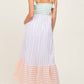 In February - Sherbert Striped Shoulder Tie Maxi Dress