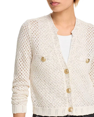 L'Agence - Blanca Sequin Cropped Cardigan
