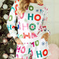 1 The Woman - Ho Ho Ho Christmas Fashion Print Lounge Short Set