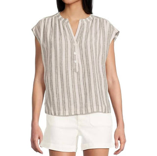 Sanctuary - By The Bay Shell Striped Short Sleeve Top