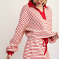 Eesome - Striped Drawstring Mini Skort