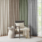 Plaid Rod Pocket and Back Tab Curtain Panel with Fleece Lining