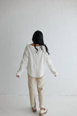 Free People - Swinging Cable Cuff Sweater