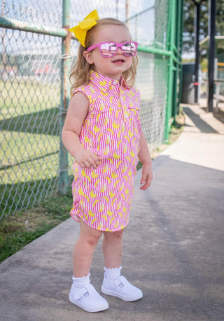 Blue Quail Clothing Co. - Girl's Sleeveless Dress Bananas