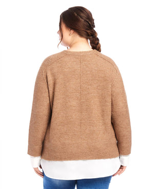 Karen Kane - Plus Size Layered Crewneck Sweater