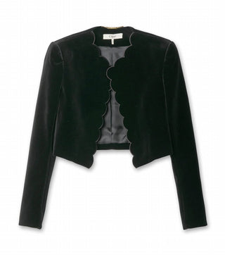 Chloe - Velvet Scalloped Jacket
