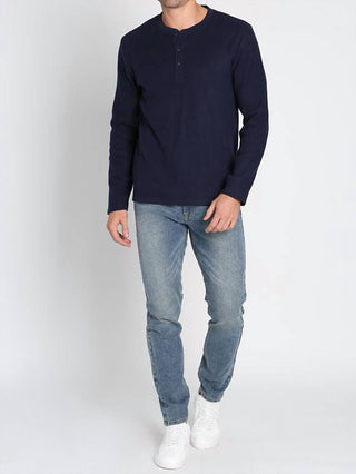 Jachs New York - Brushed Waffle Long Sleeve Henley