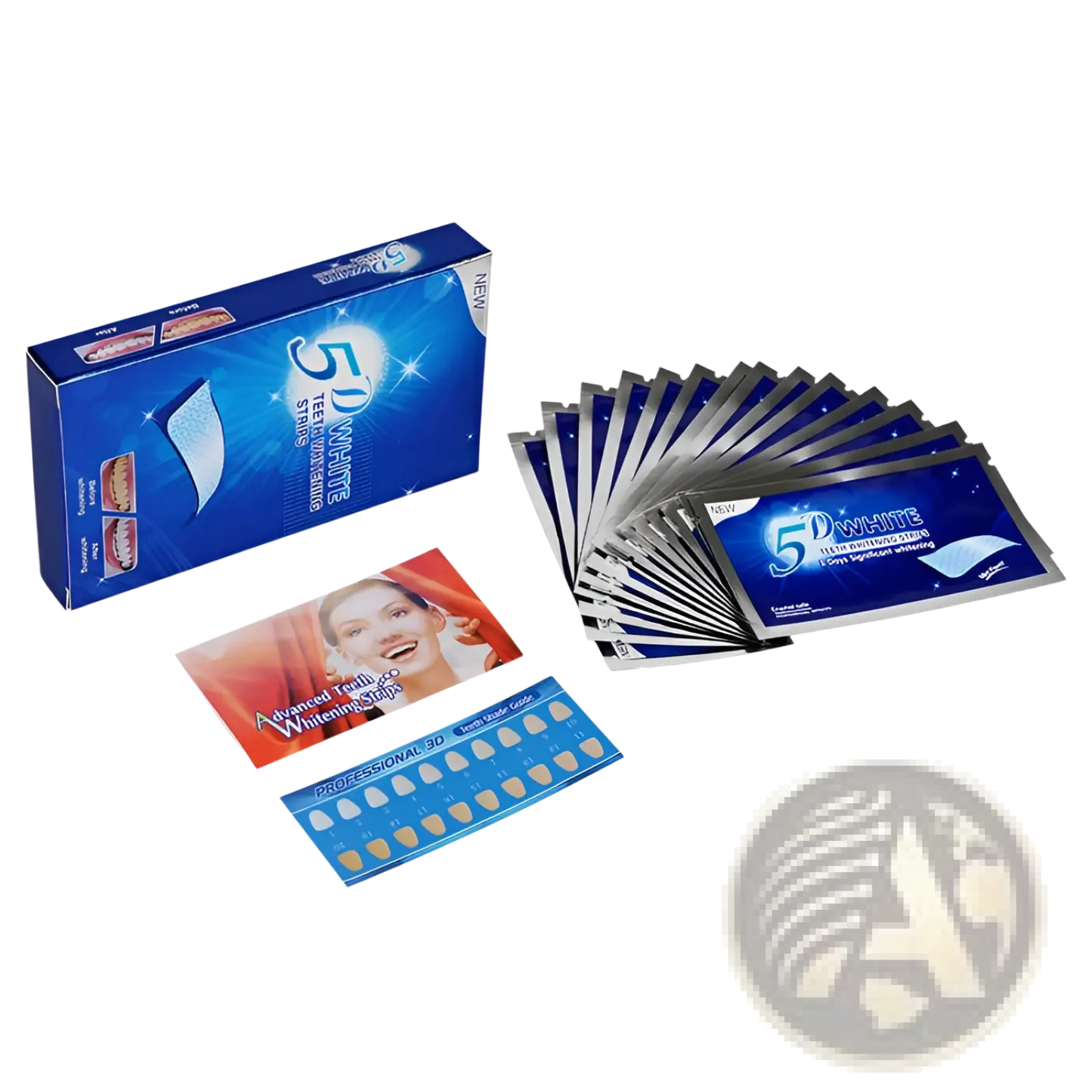 5d Teeth Whitening Strips Mint Dental Care Kit 14pc