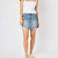 Judy Blue - Fray Hem Distressed Jean Skirt