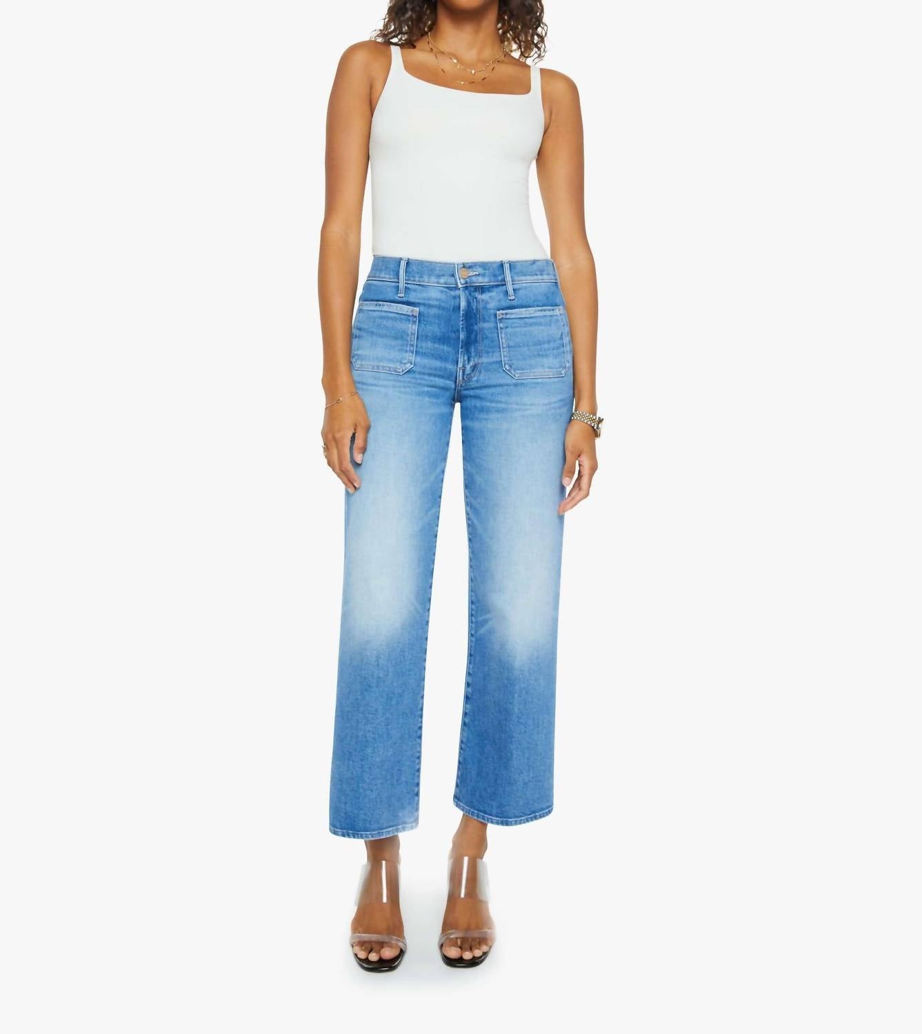 Mother - Patch Pocket Mid Rise Maven Ankle Jean