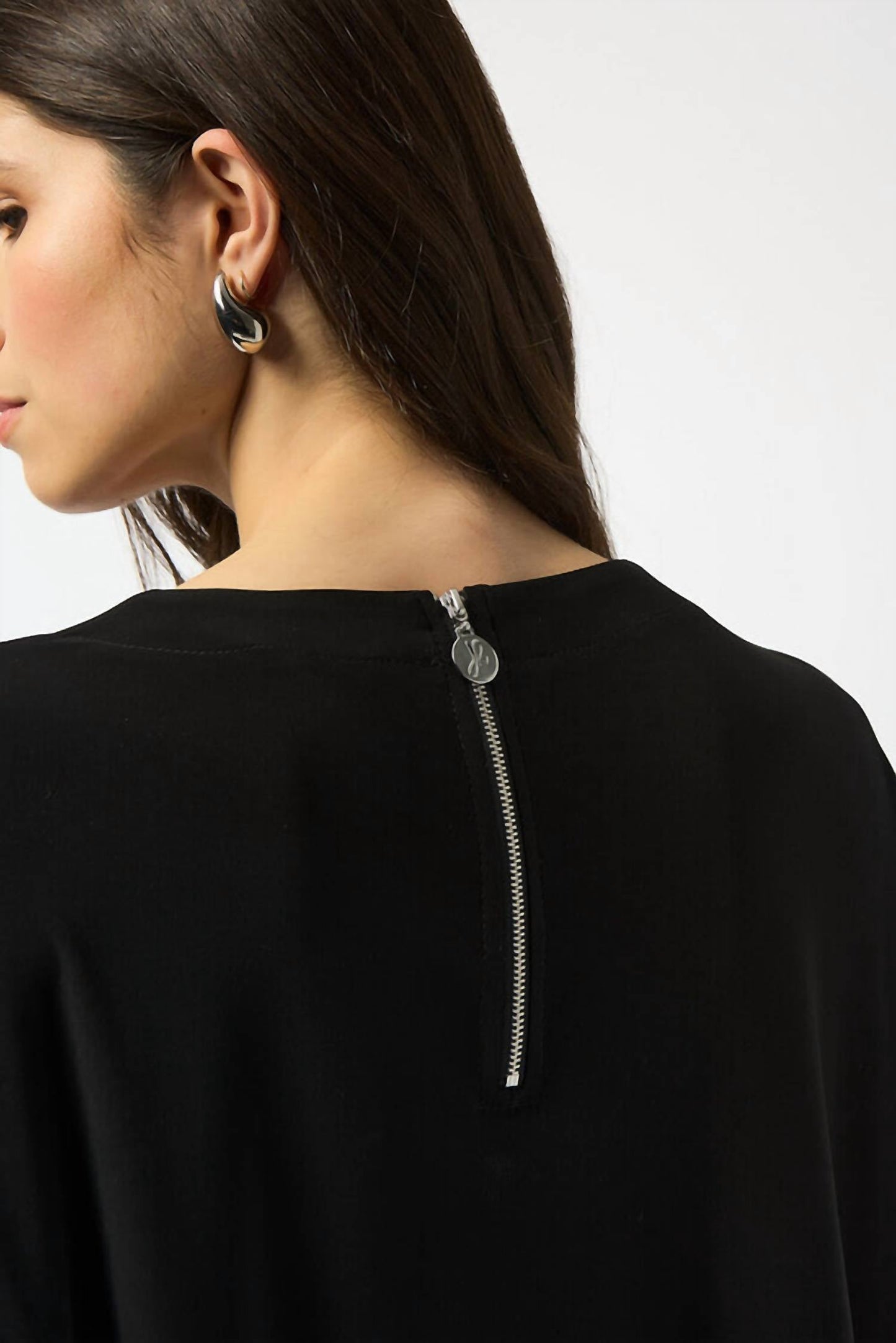 Joseph Ribkoff - Hip-length Crew Neck Blouse