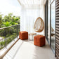 Square Ottoman Foot Rest With Woven Design