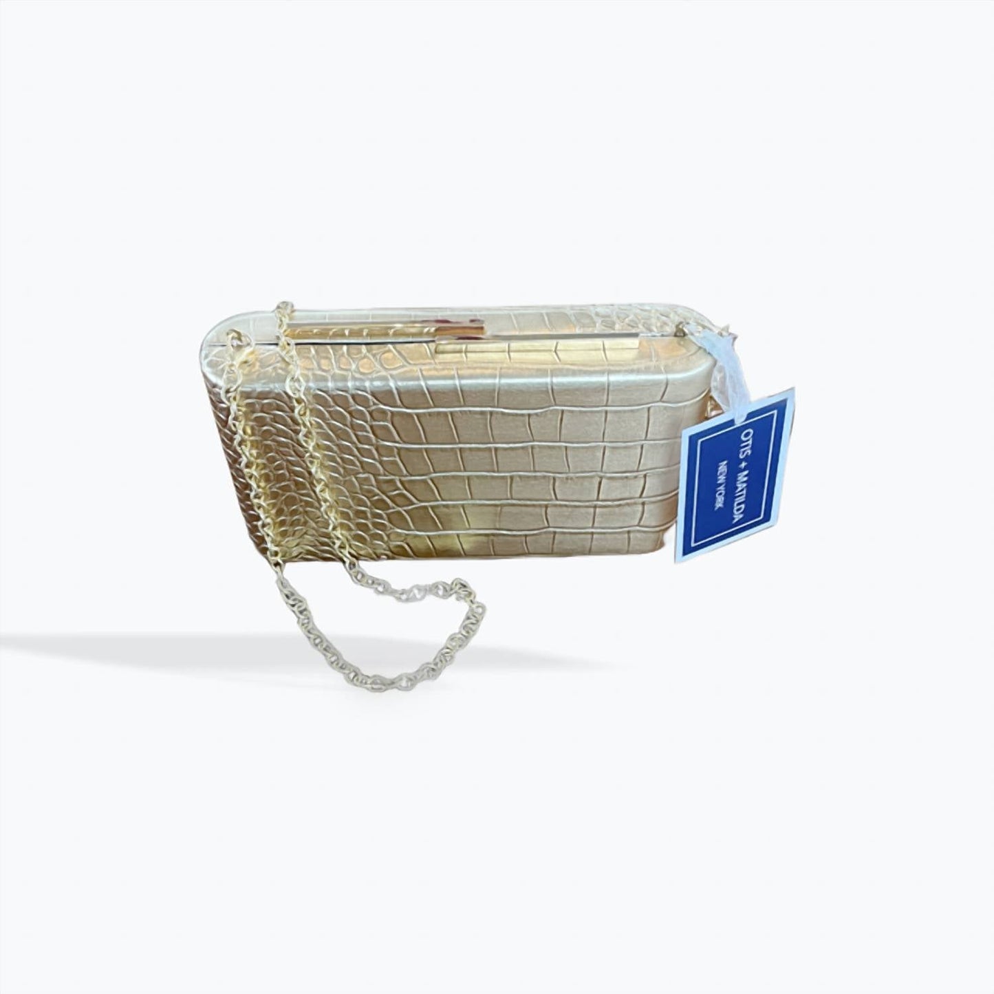 42 Gold - Women's Croc Embossed Clutch