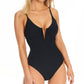 Bar Iii - Women's Ribbed Lace Back Swimsuit