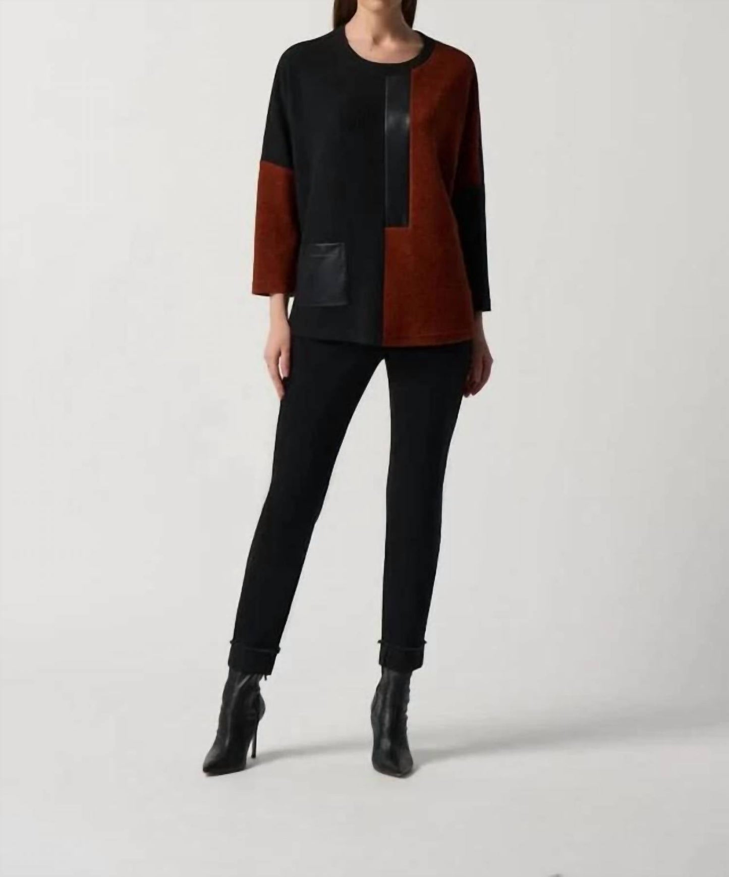 Joseph Ribkoff - Boxy Colorblock Sweater Top