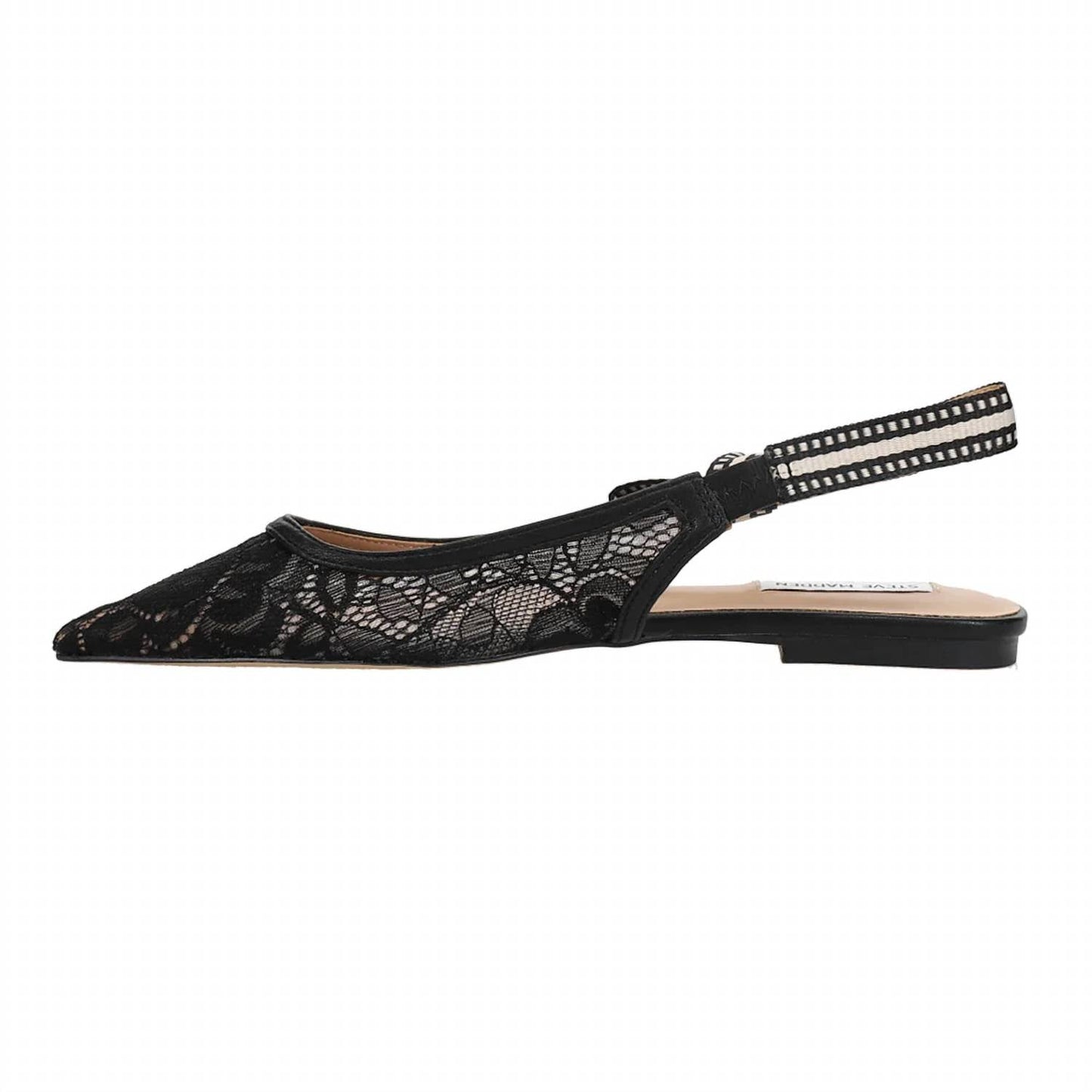 Steve Madden - Black Lace Olsen Slingback Pointed Toe Bow