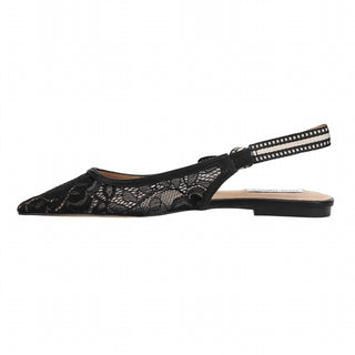 Steve Madden - Black Lace Olsen Slingback Pointed Toe Bow