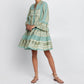 Greek Archaic Kori - Adrianne Short Ruffle Sleeve Dress