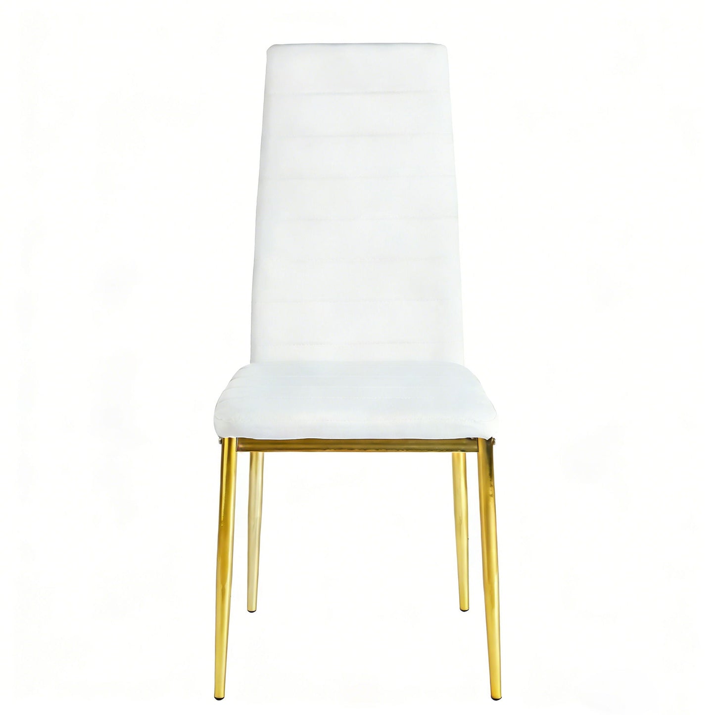 Dining Chair Set of 4 - Gold / White