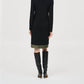Joseph Ribkoff - Two-tone Color Block Long Sleeve Shift Dress