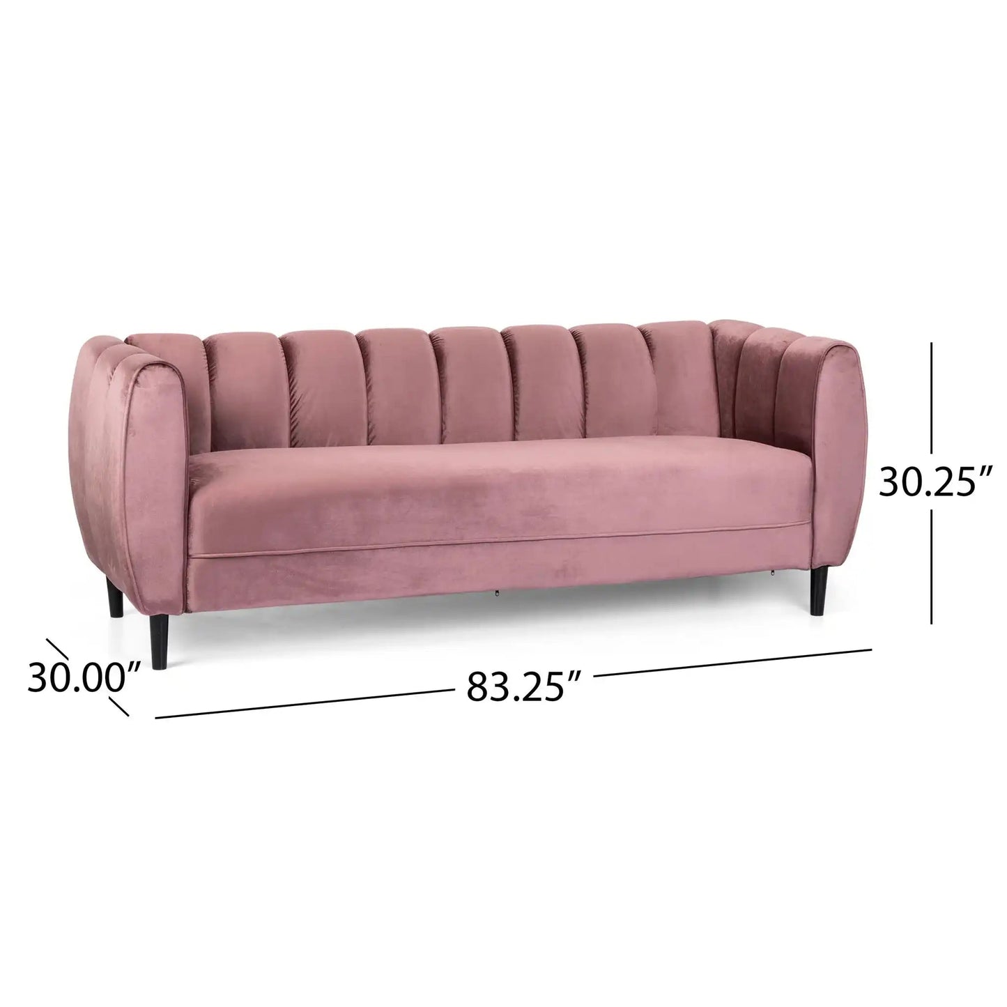 Miranda Modern Glam Velvet 3 Seater Sofa