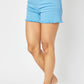 Judy Blue - Mid Rise Frayed Hem Denim Shorts