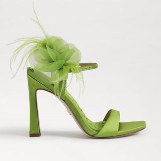 Sam Edelman - Women's Leana Suede Squared Open Toe Stiletto Heeled Sandals