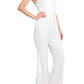 Adrianna Papell - Embellished Halter Neck Knit Crepe Jumpsuit