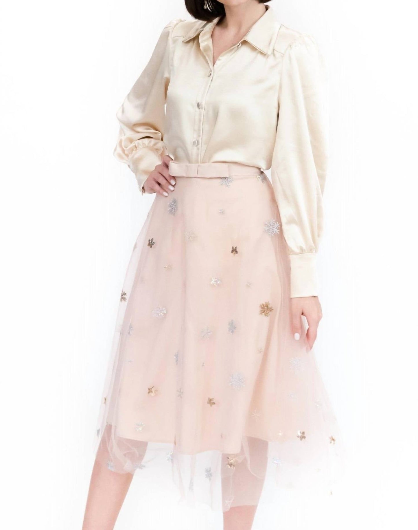 Eva Franco - Metallic Tulle Skirt