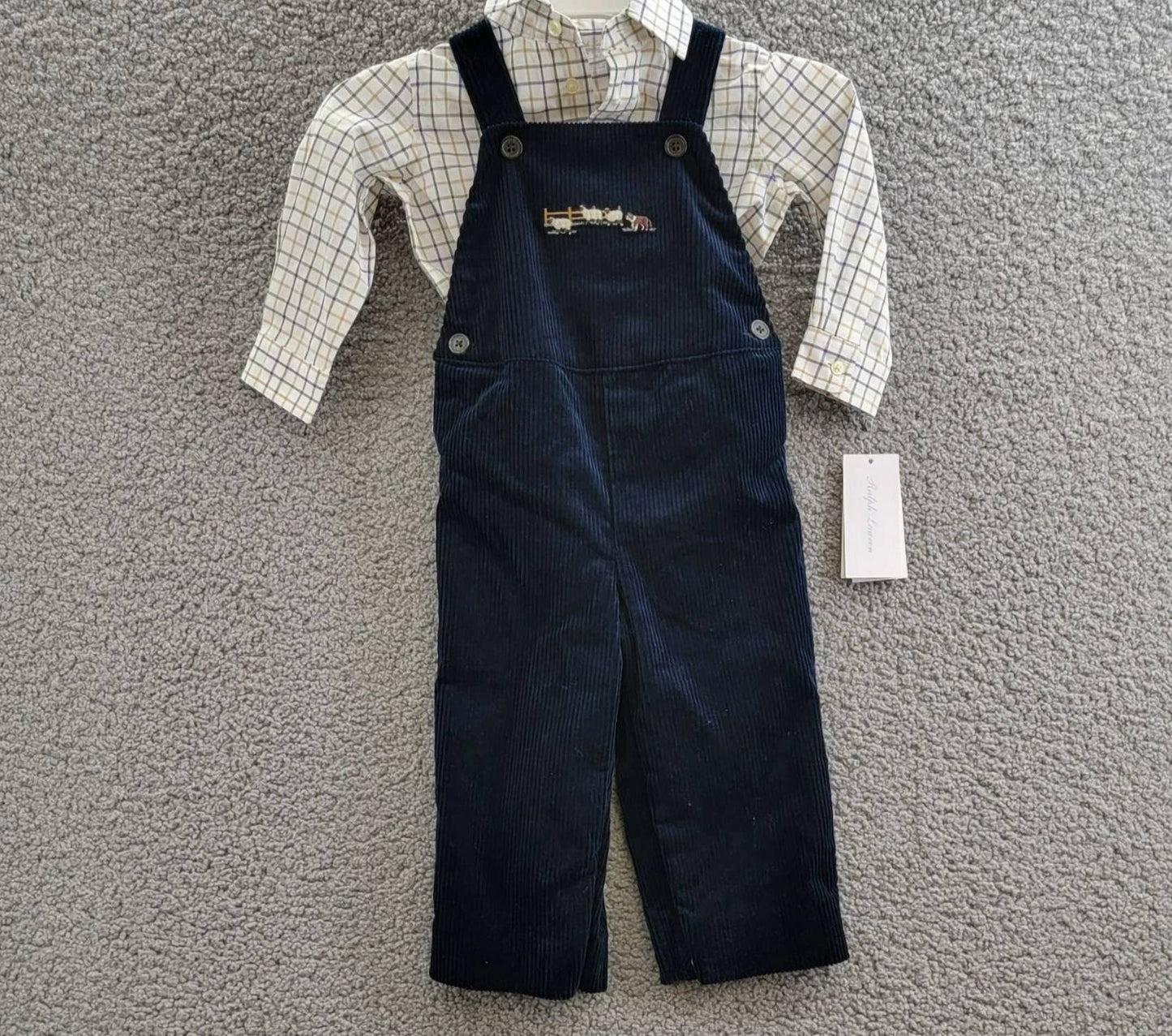 Polo Ralph Lauren - Baby Boys Shirt & Corduroy Overalls Set