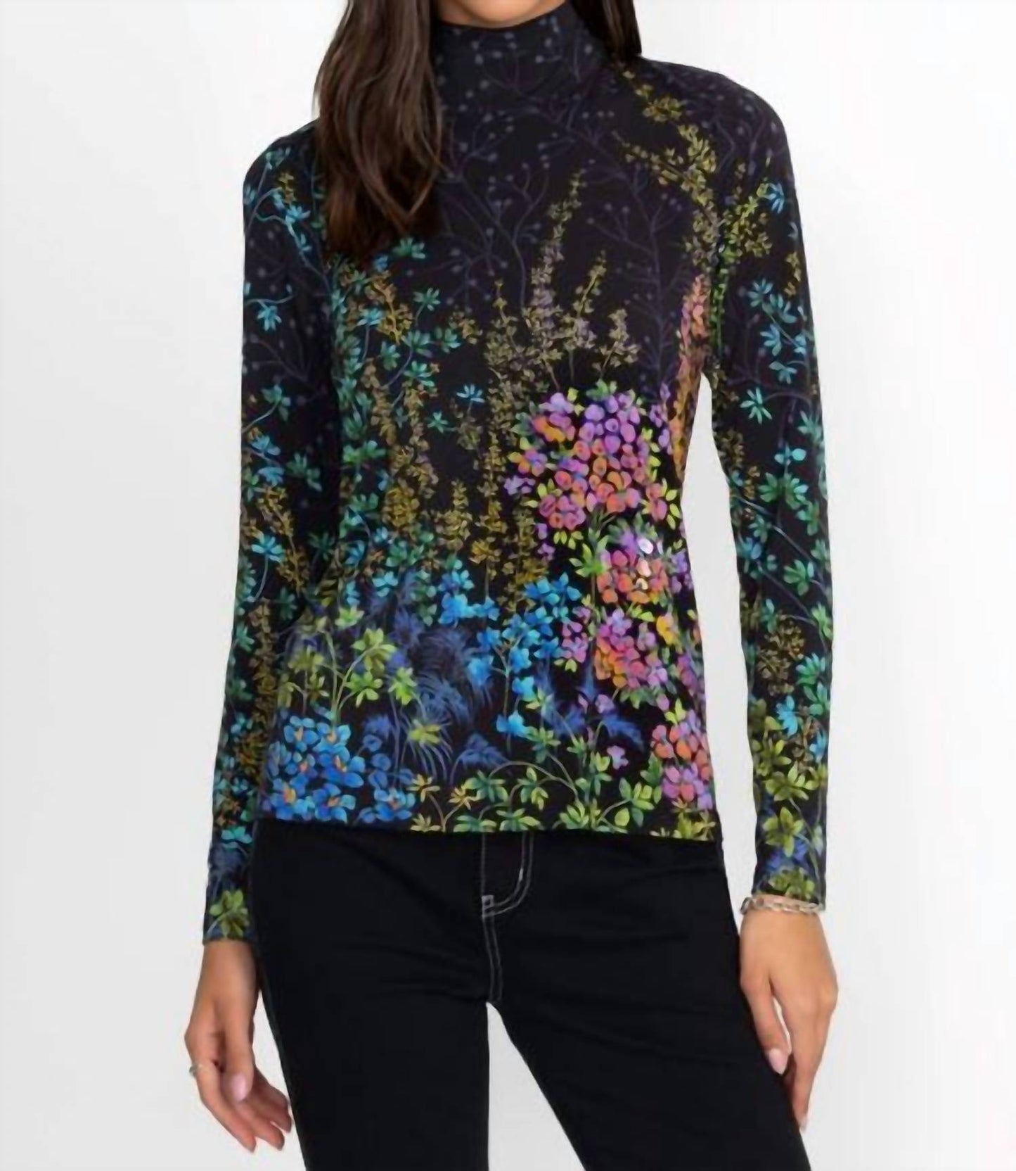 Johnny Was - JANIE FAVORITE BUTTON BACK MOCK NECK