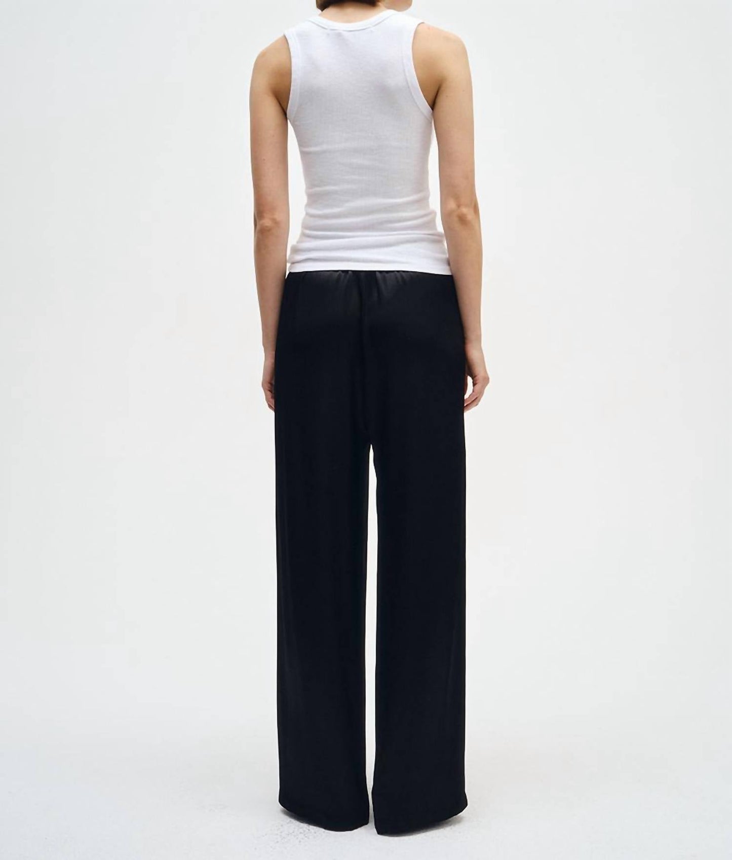Enza Costa - Women's Satin Wide Leg Pants