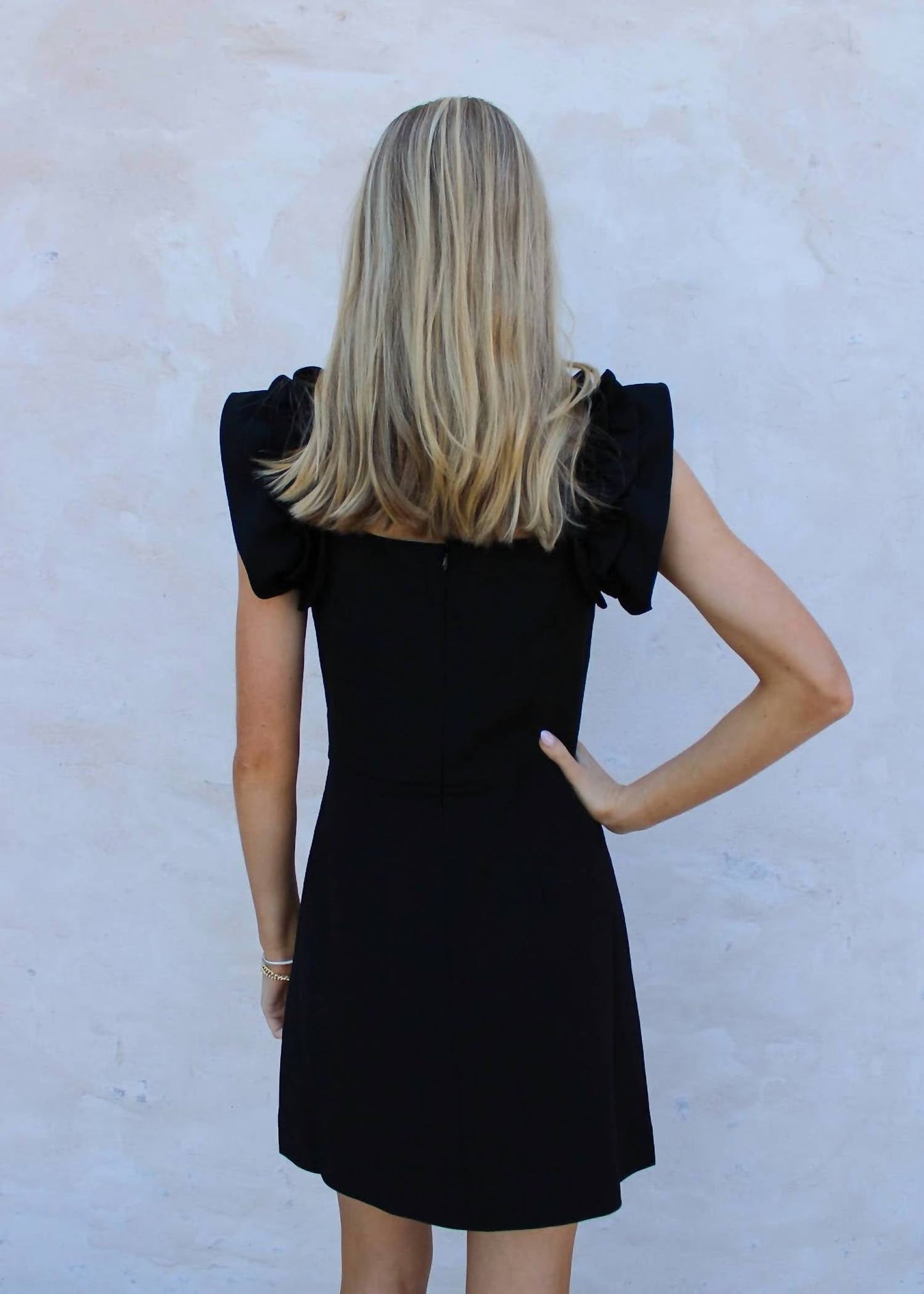 French Connection - Whisper Ruffle Shoulder Dress