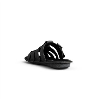 Vibae - Women's Amalfi Leather Preto Sandal
