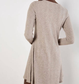 Apricot - Waffle Stripe Soft Touch Dress