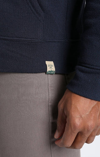 Jachs New York - Recycled Jacquard Sherpa Lined Full Zip Hoodie