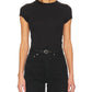 Enza Costa - Supima Cotton Cap Sleeve Crew Shirt