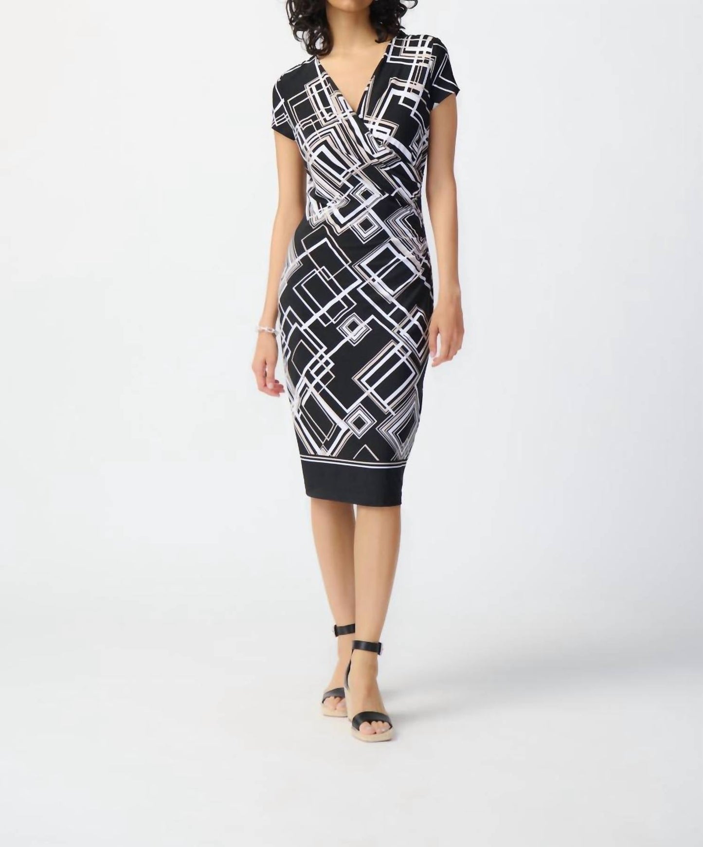 Joseph Ribkoff - Abstract Check Print Dress