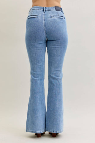 Judy Blue - Welt Pockets Flare Denim Jeans