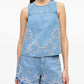 Ganni - Open-back Sleeveless Denim Top