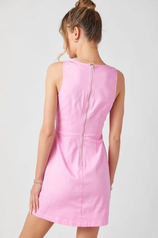 Baby Pink - Leyla Sleeveless Skater Dress