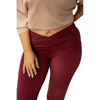 Julia Rose - Molly Crossover Full Length Leggings with Pockets