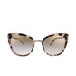 Tom Ford Sunglasses - Simona Butterfly Plastic Sunglasses with Silver Mirror Lens