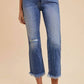 Anniewear - Distressed Straight Leg Jeans