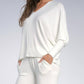 Elan - Long Sleeve Knit Top with V Neck